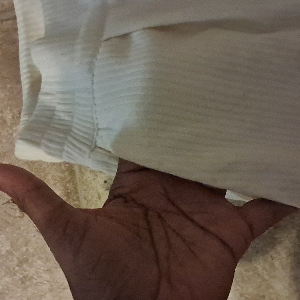 Varley Abedeen Ribbed Cream Straight Leg Cord Sweat Cotton Blend Pants Pockets - Picture 5 of 10